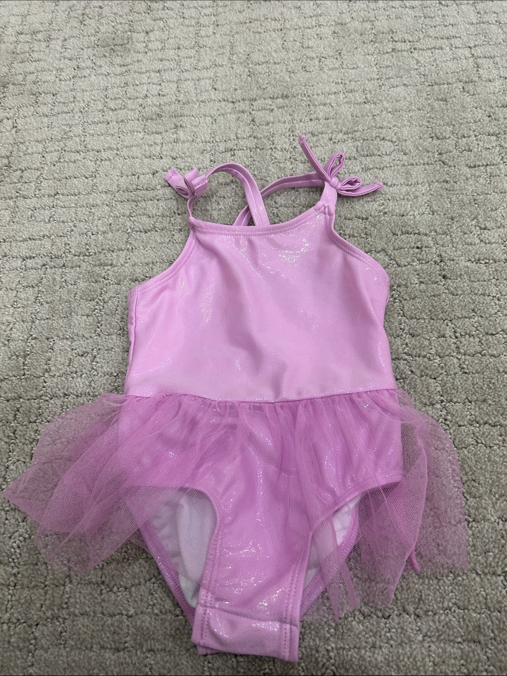Cat & Jack Lavender Sparkle Tutu Swimsuit